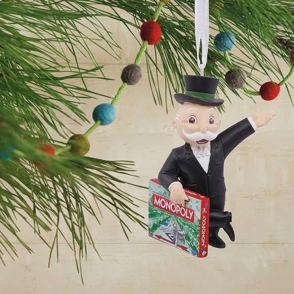 Hallmark Hasbro Rich Uncle Pennybags Monopoly Game Christmas Ornament - Picture 5 of 7